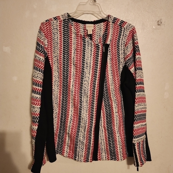 Chico's Textured Sophia Cardigan Chico's Size 2 (L/12) - Picture 2 of 16